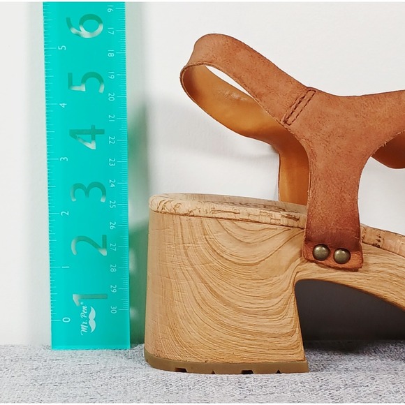 Womens Kork-Ease Tia Brown Leather Platform Block Heel Sandals Sz 10 Chunky Boho - Picture 11 of 14